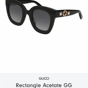 Gucci rectangle star sunglasses